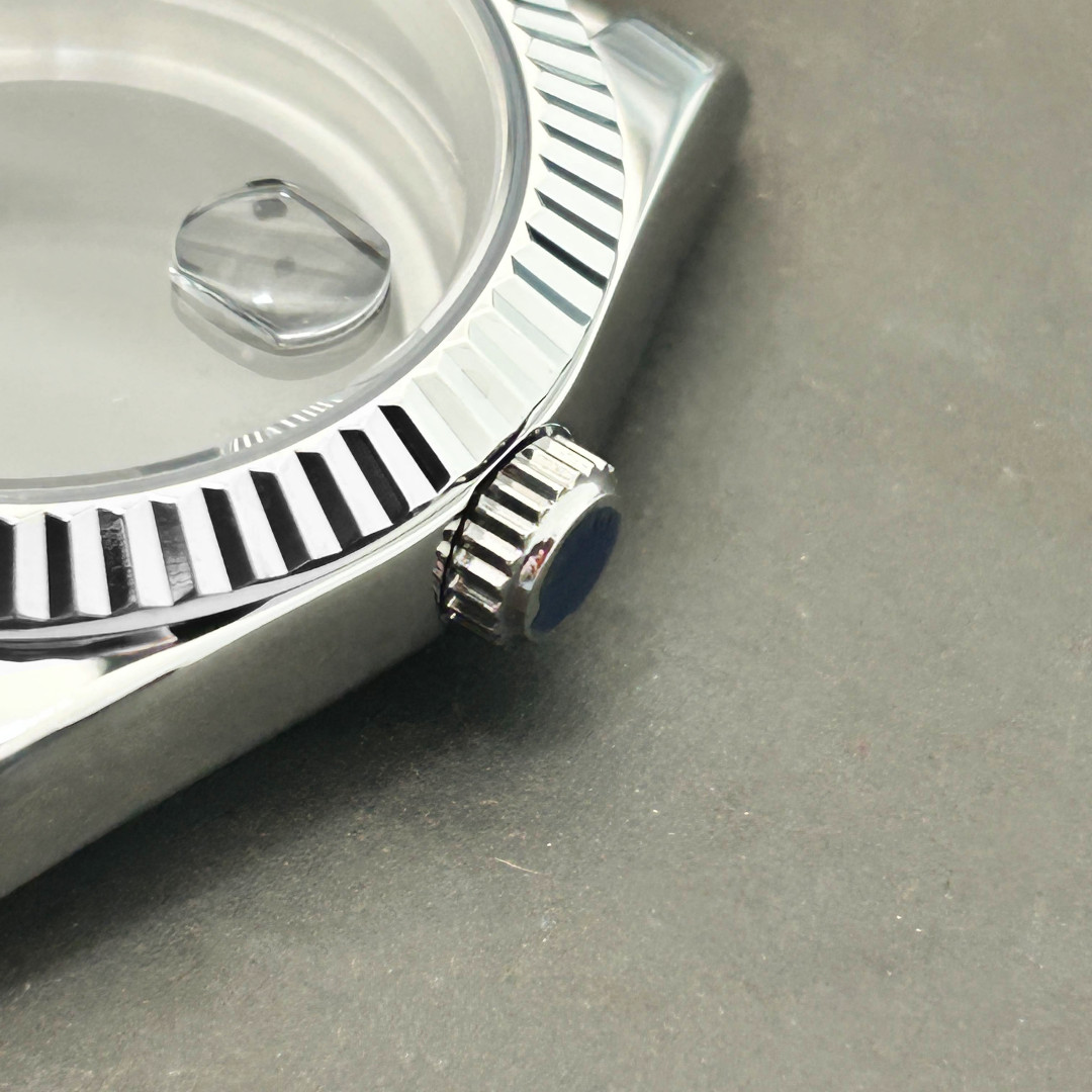 39mm Watch Case Silver Stainless Steel 28.5mm Dial Fit NH35 NH36 Movement Mod