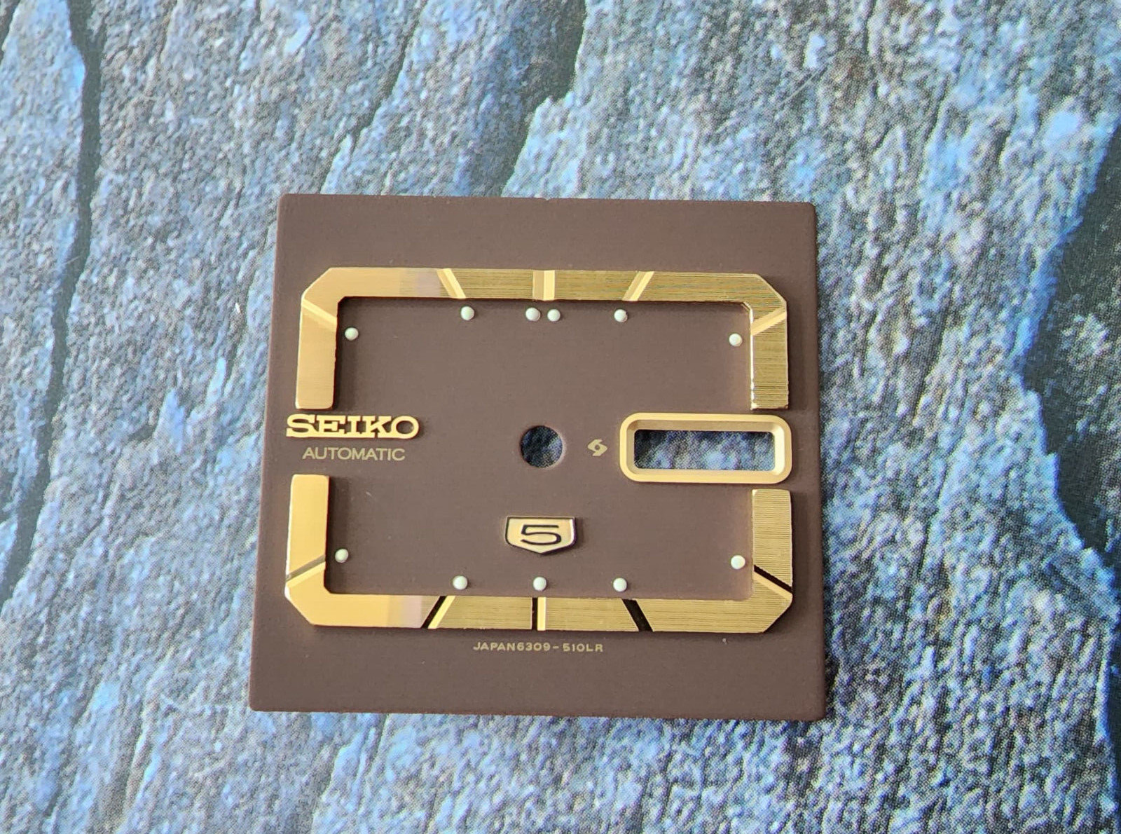 Nos Dial for Seiko 5 Automatic 6309-5030 NOS Vintage Watch Brown color.