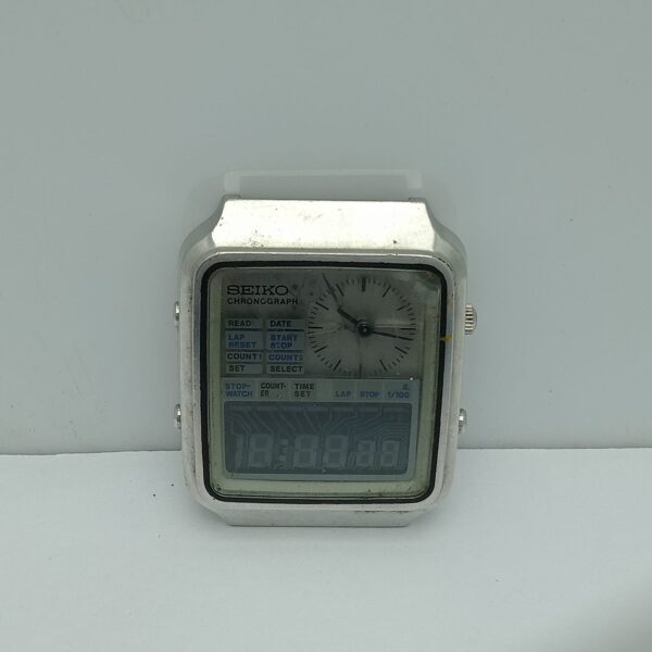 Seiko Chronograph Quartz H127-500A Ana Digi Vintage Men’s Watch For Parts SAG55A