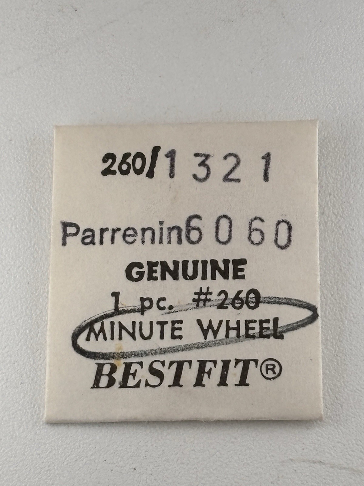 To Fit Parrenin 6060 #260 Minute Wheel