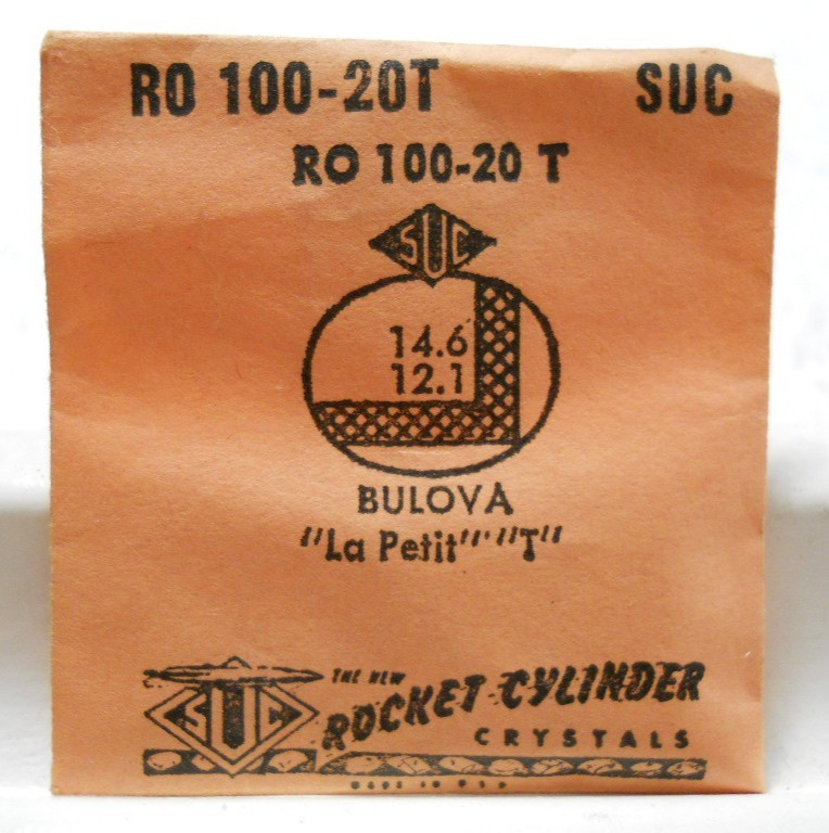 SUC RO100-20T Watch Crystal For Bulova La Petite T – 14.6 x 12.1 mm Replacement