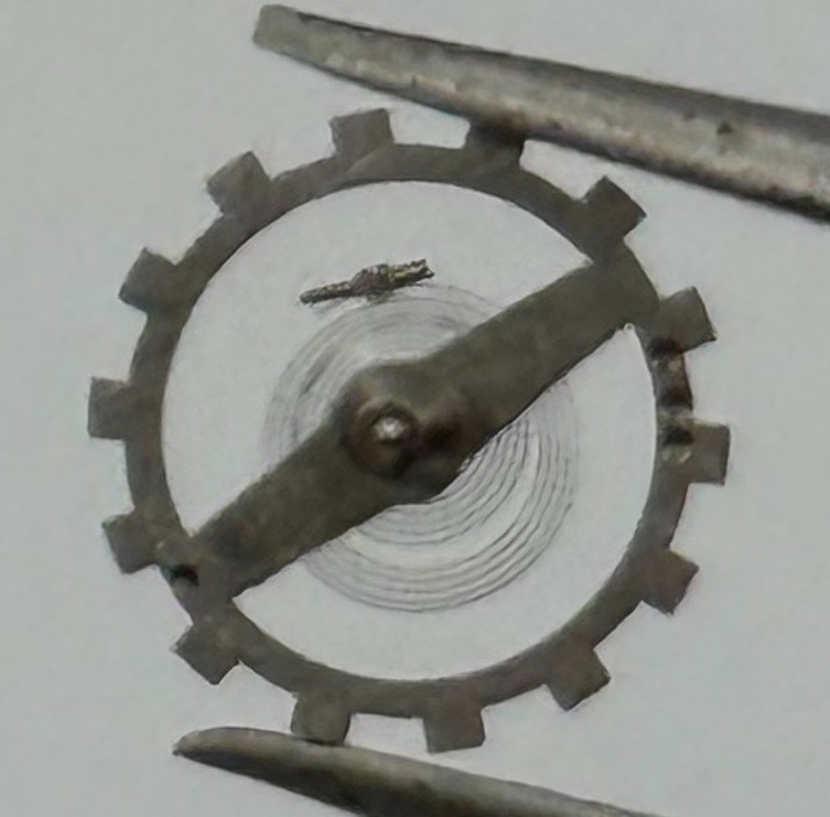 Brac 2061 Balance Wheel Complete And Spring 7¾’’’ Watch Movement Parts NOS