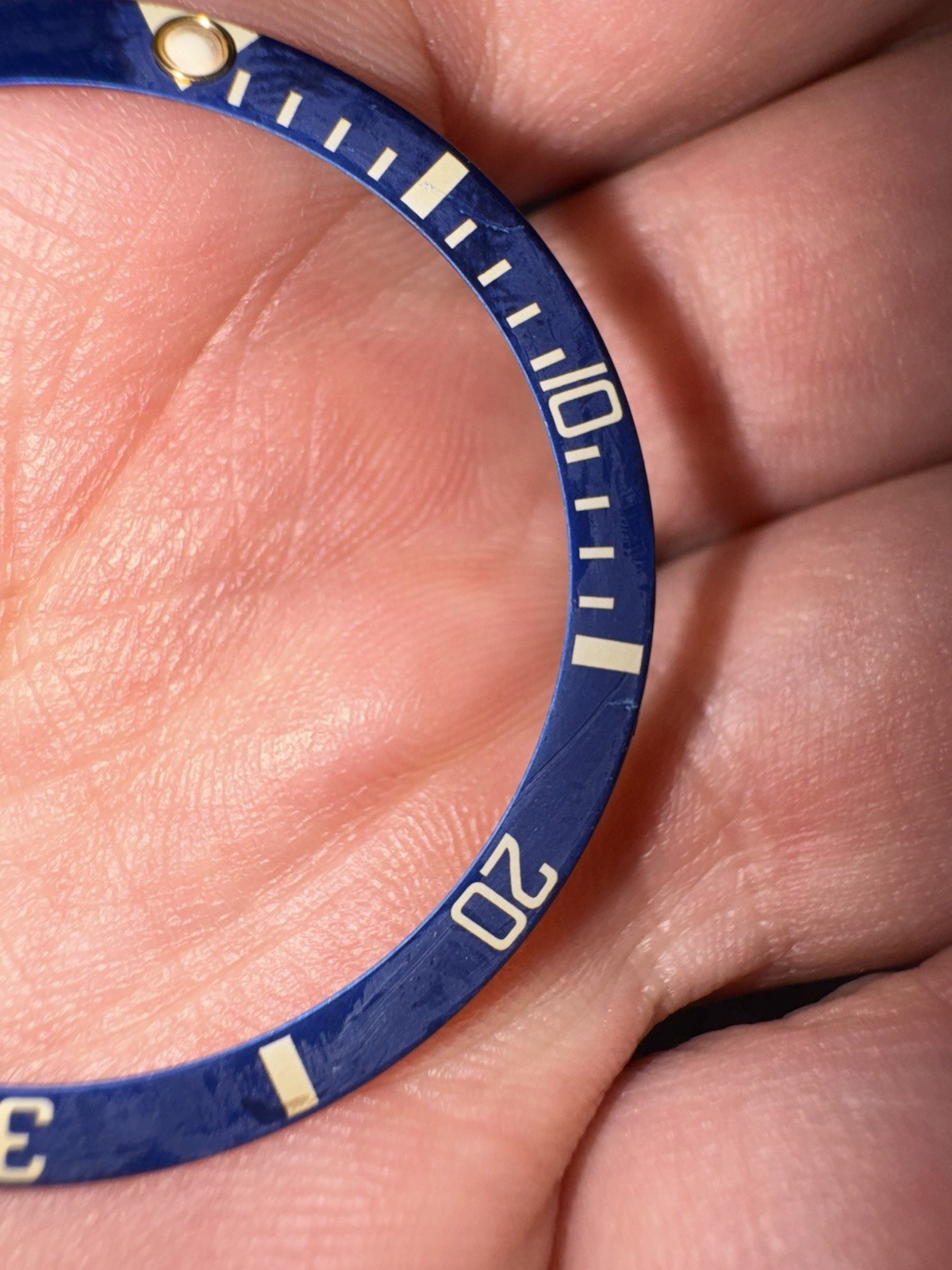 Genuine Rolex Submariner Insert 16610 16800 168000 16613 Slightly FADED BLUE