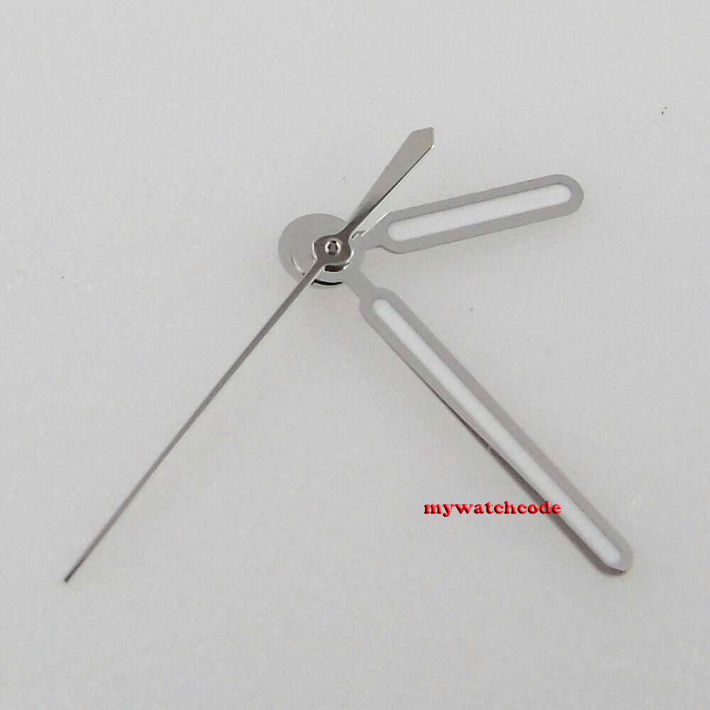 SUPER LUME Silver Black Edge Watch Hand Fit Miyota 8215 NH35 NH36 eta 2824 2836