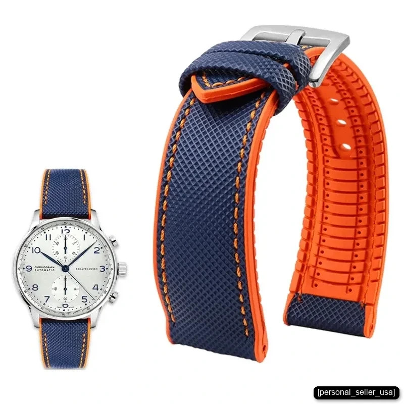 Nylon Rubber Watch Band 19mm 20mm 21mm 22mm 23m 24mm | Multi-Color Sport Strap