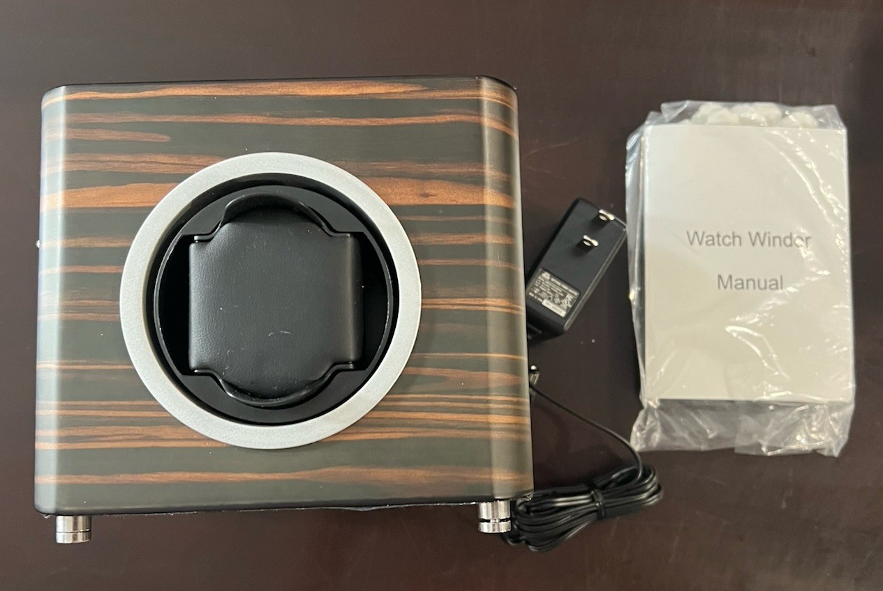 Brouk & Co. Matte Ebony Wooden Watch Hight Quality Winder Lux Gift Working