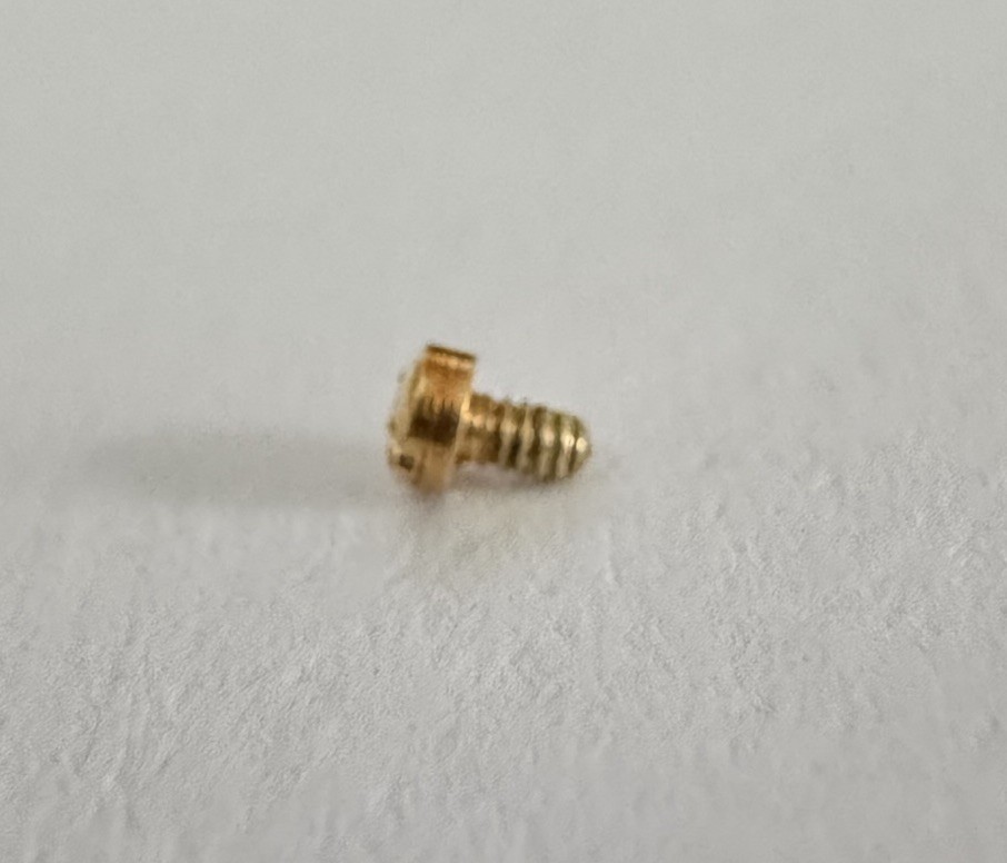 LADIES EBEL SPORTWAVE 18K GOLD BEZEL SCREWS 1.70MM IS WIDTH OF TOP OF SCREW