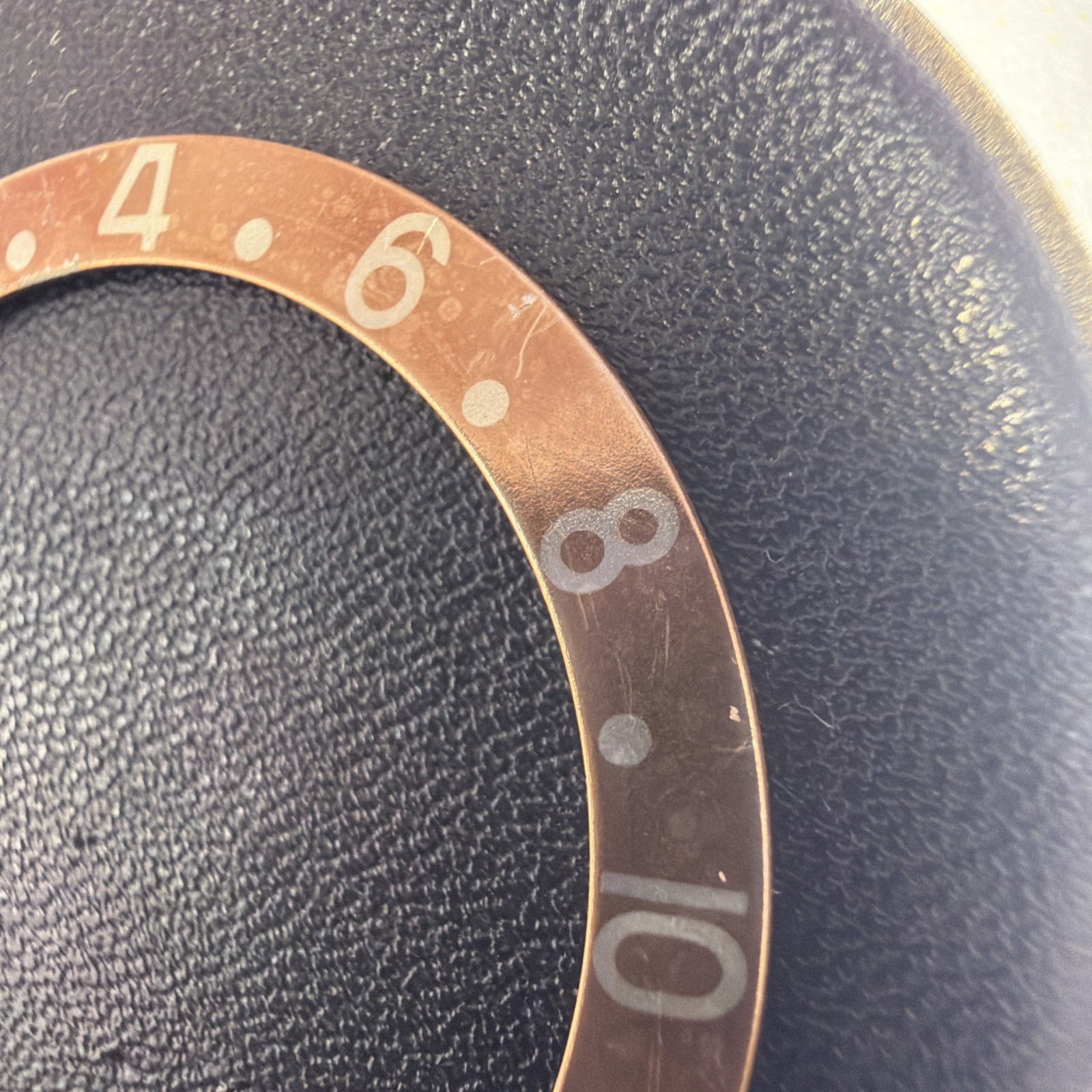 ROLEX GMT Master Bezel Insert 1675/8 16758 Genuine Nipple Dial Eye Of Tiger