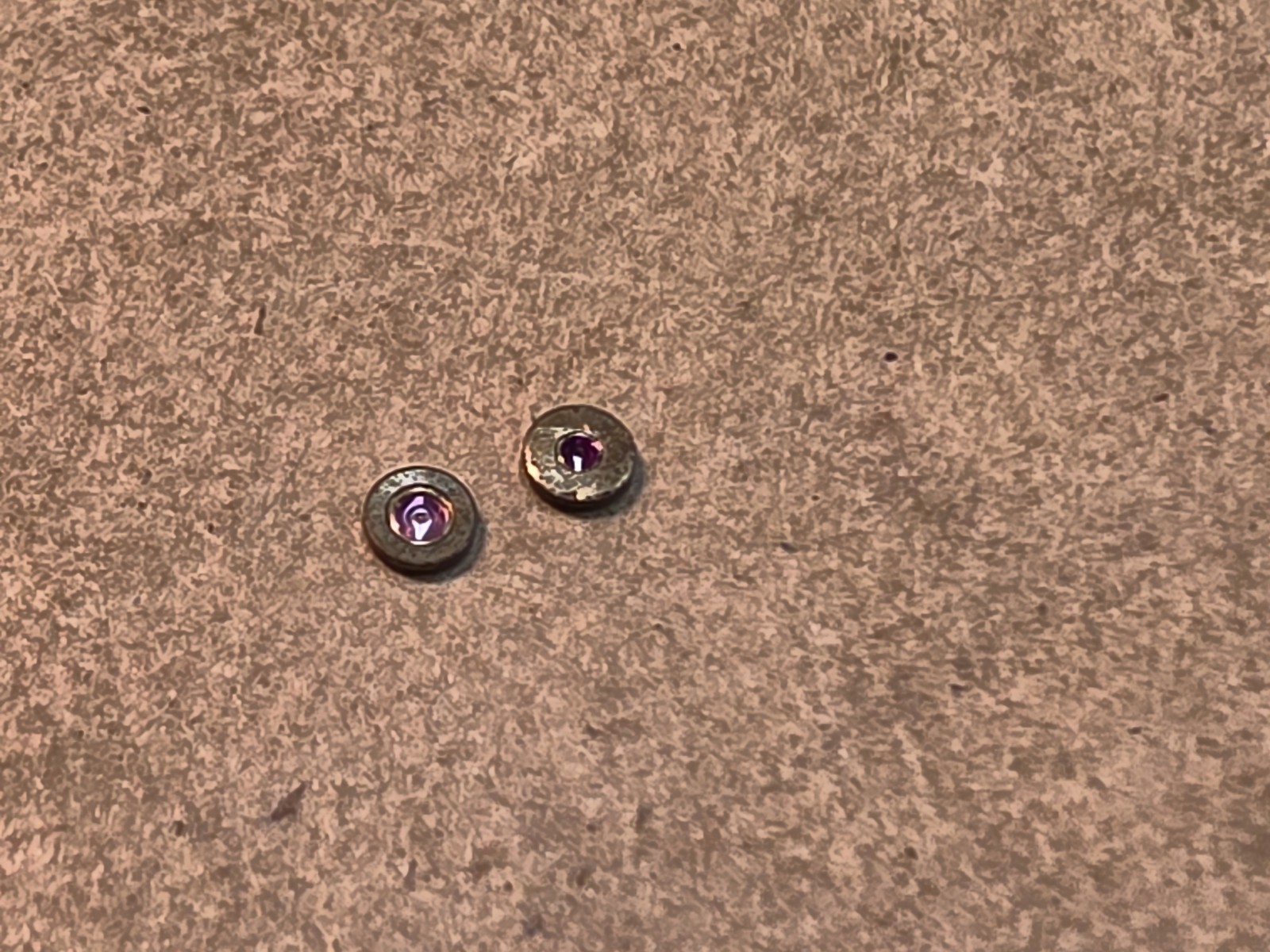 Set Of 2 NOS Hamilton 16s Hole 11 Upper & Lower Balance Jewels PN 465 & 466