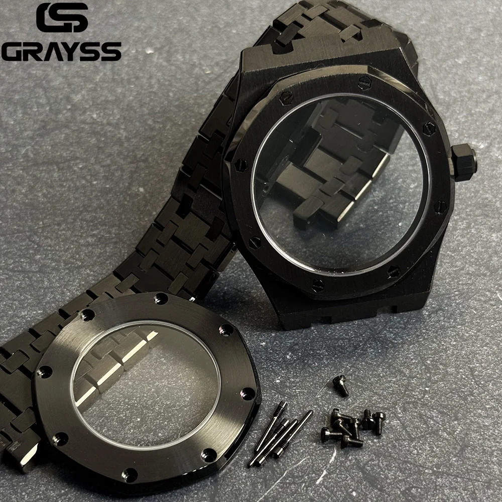 42mm PVD Steel Octagonal Case Mod Bracelet Sapphire Back NH34/35/38/70/72