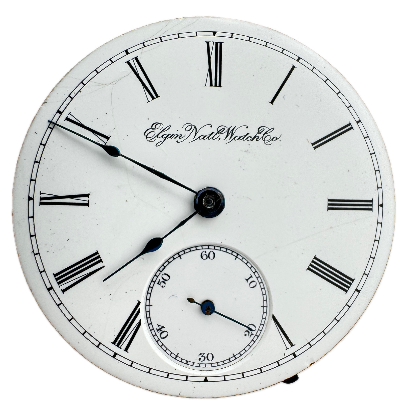 Antique 18s 1894 Elgin Roman Dial Hunter Pocket Watch Movement 102 Nickel Finish