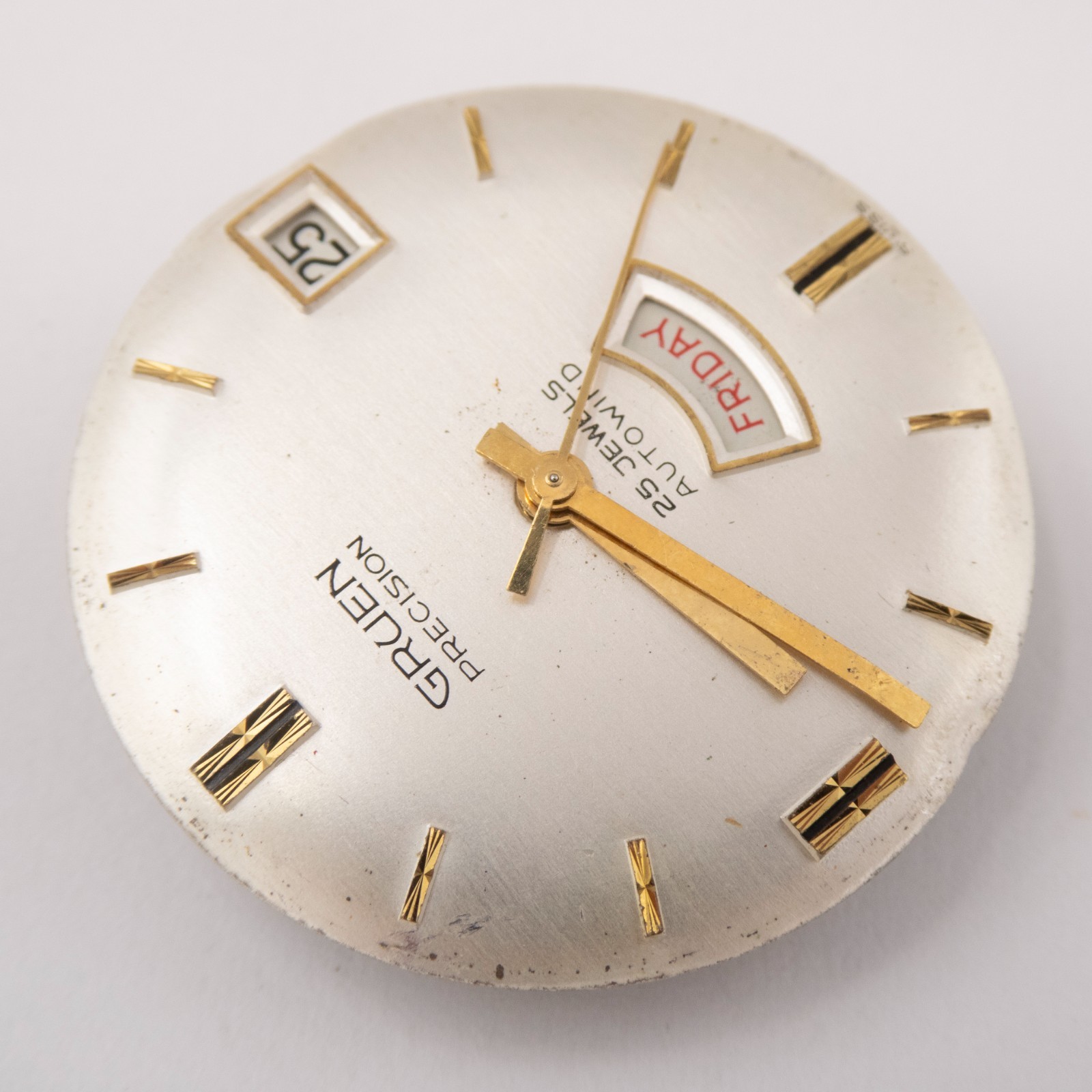 Vintage Gruen Caliber 580 CD 25-Jewel Automatic Wristwatch Movement