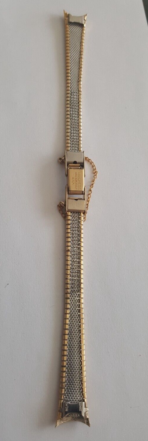 Longines Gold Plated Watch Bracelet With Safety Clasp Chain