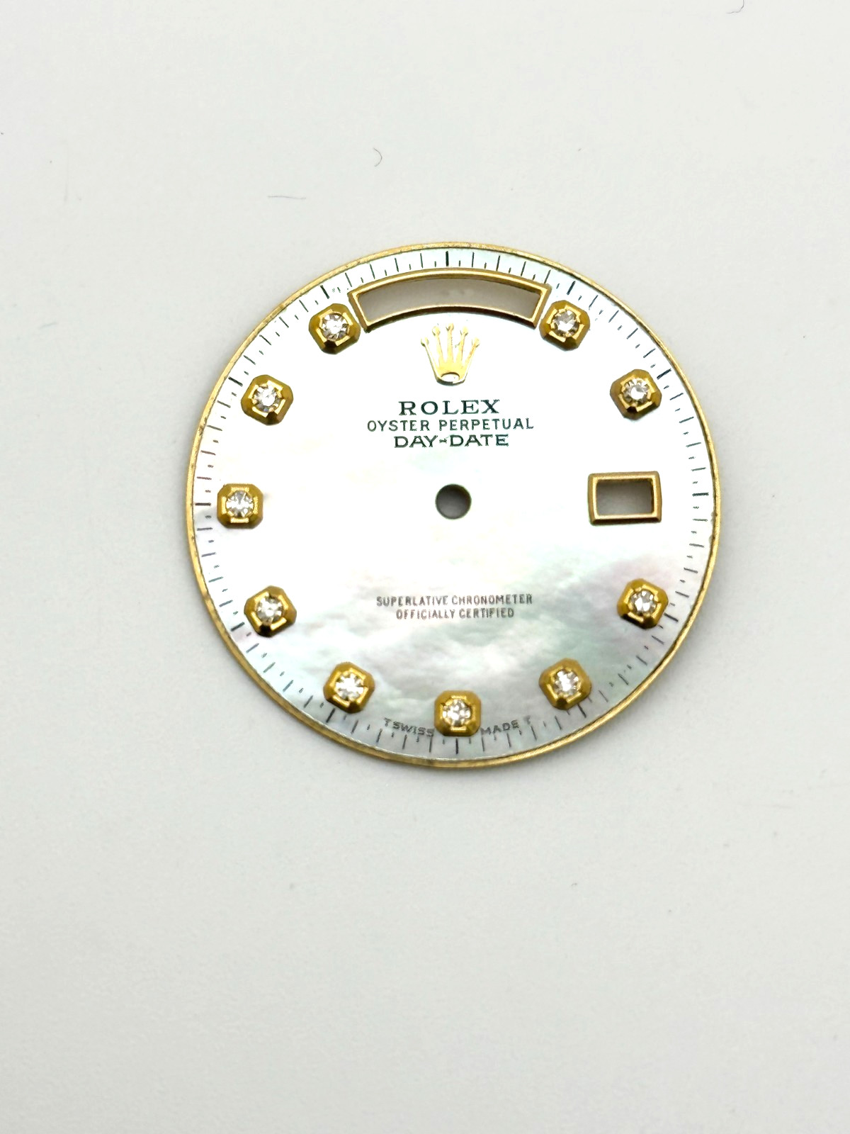 ROLEX Day Date White MOP Mother of Pearl Diamond Dial for 36mm