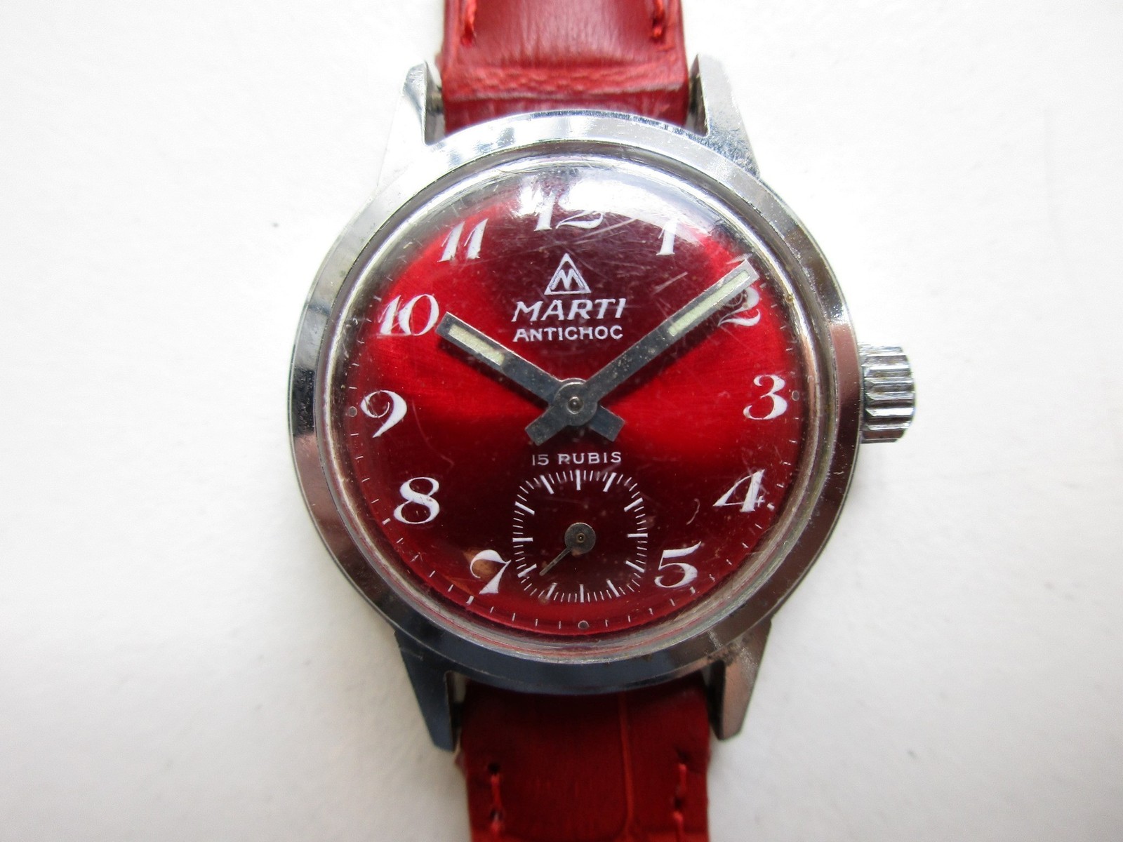 Marti sub seconds red 1970’s boy size watch – FE cal. 233-60 – running