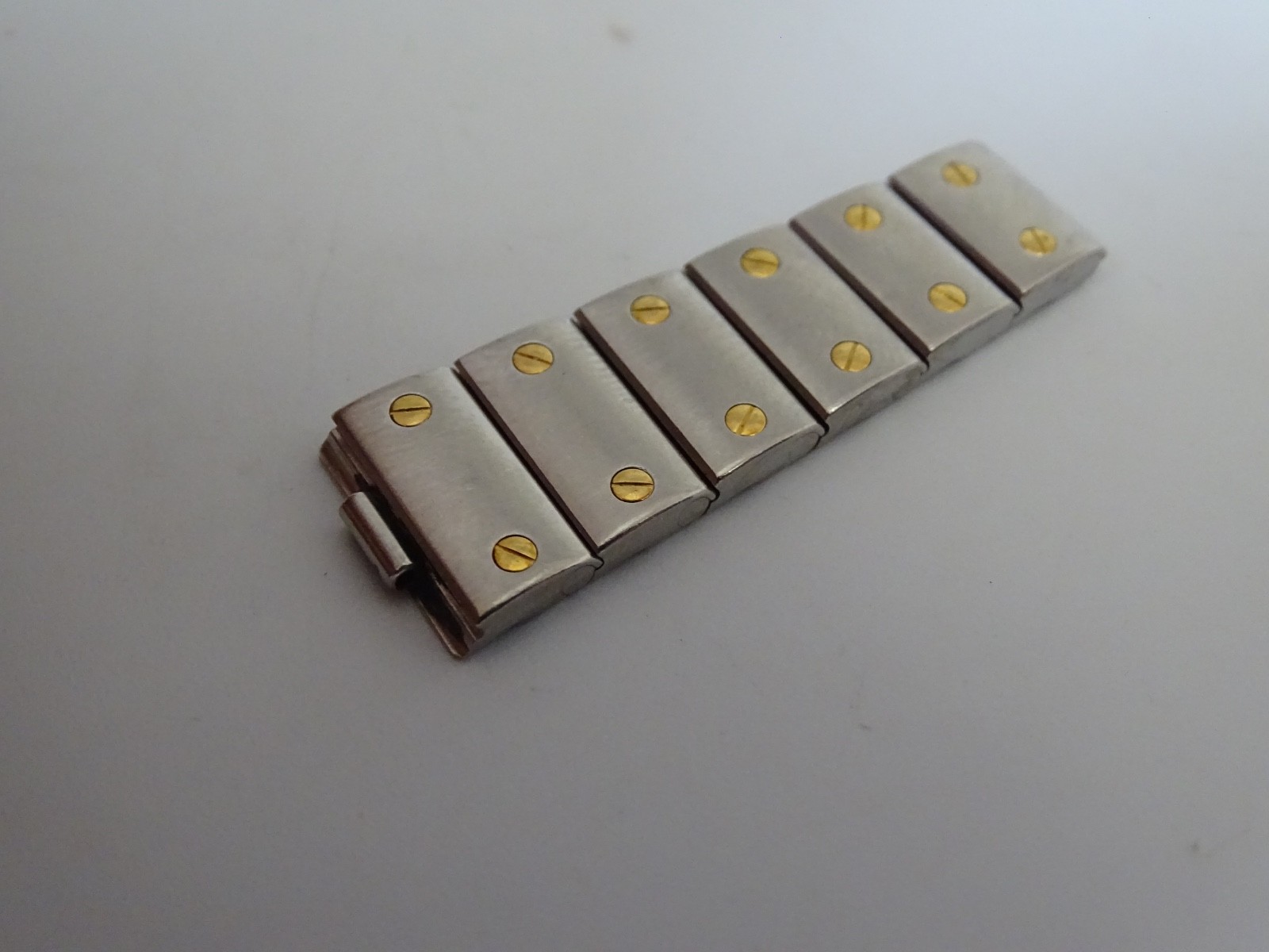 Cartier Santos Galbee Section of Links 14mm Gold and Steel Original Vintage