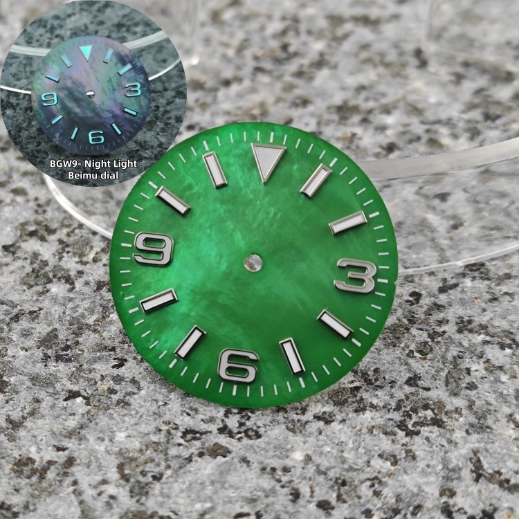 NH35 dial 28.5mm 369 mother-of-pearl surface BGW9 luminous for NH35 movement