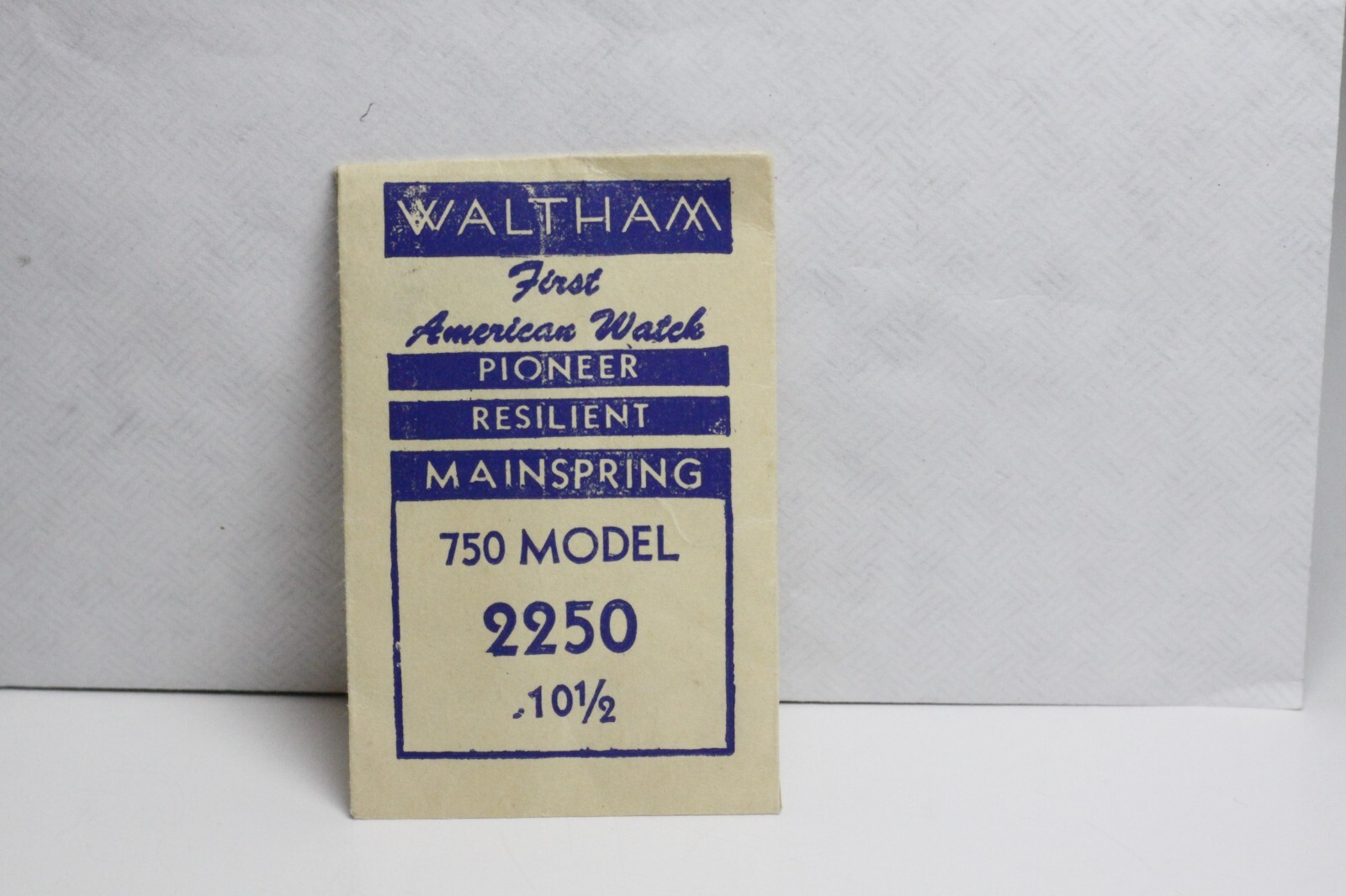WALTHAM PIONEER UNIT #2250 750 model STRENTH .0105 17V