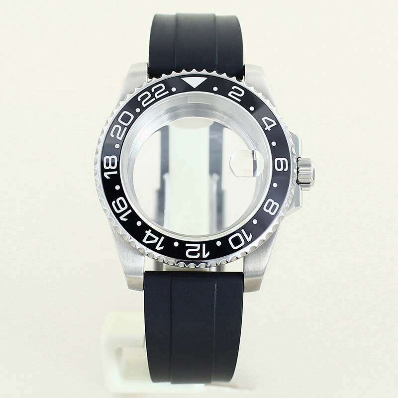 40mm Watch Case Modify gmt Mod Sapphire Glass Ceramic Bezel For Seiko NH34 35 36