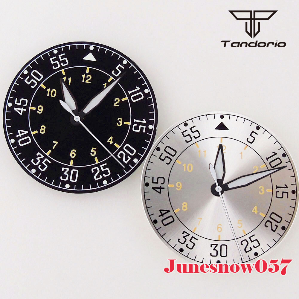 33.6mm Men Black/Sliver Watch Lume Dial Fit NH35A NH36A ETA2824 PT5000 Movement