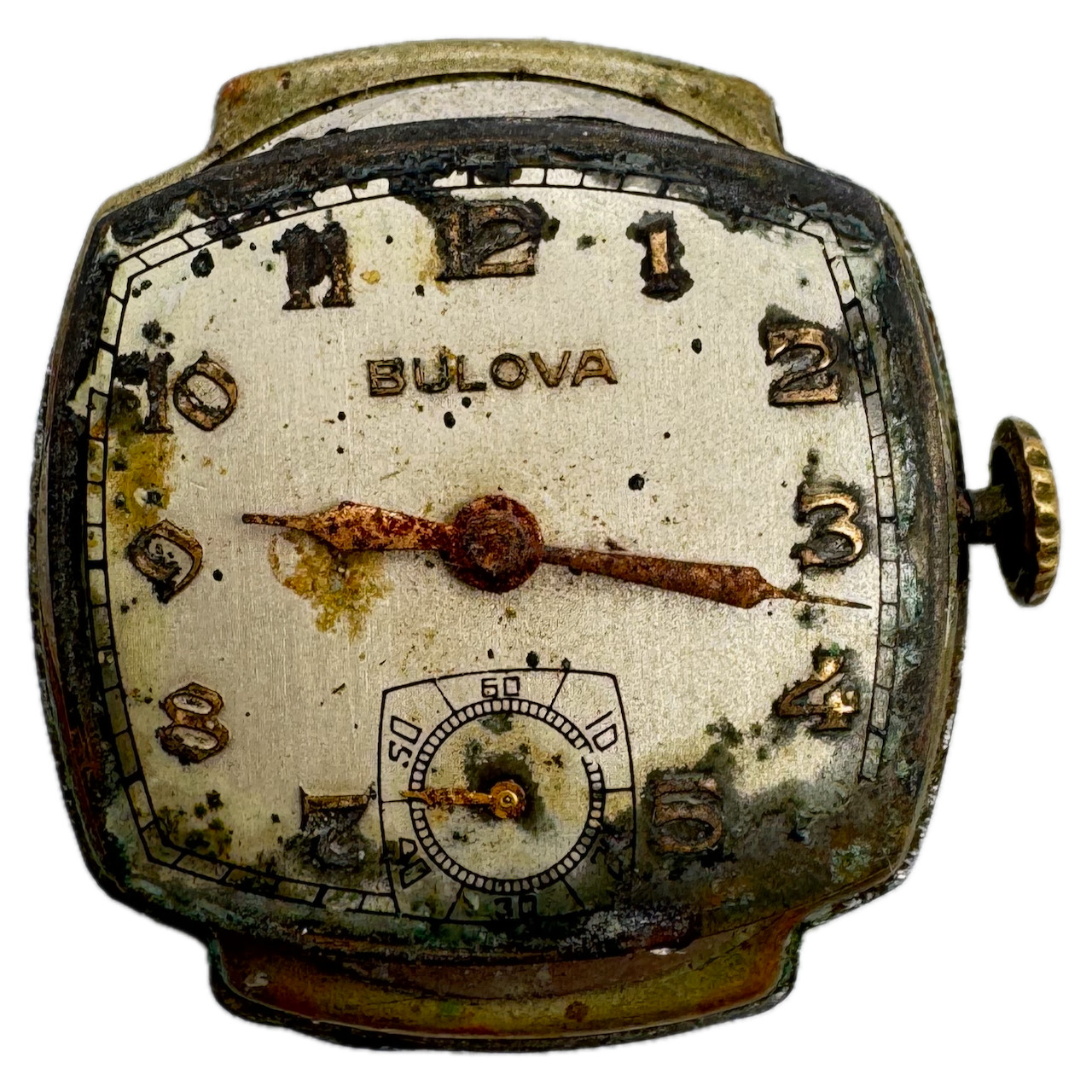 Vintage Bulova Square Mechanical Men’s Wristwatch Movement 10 BA Swiss