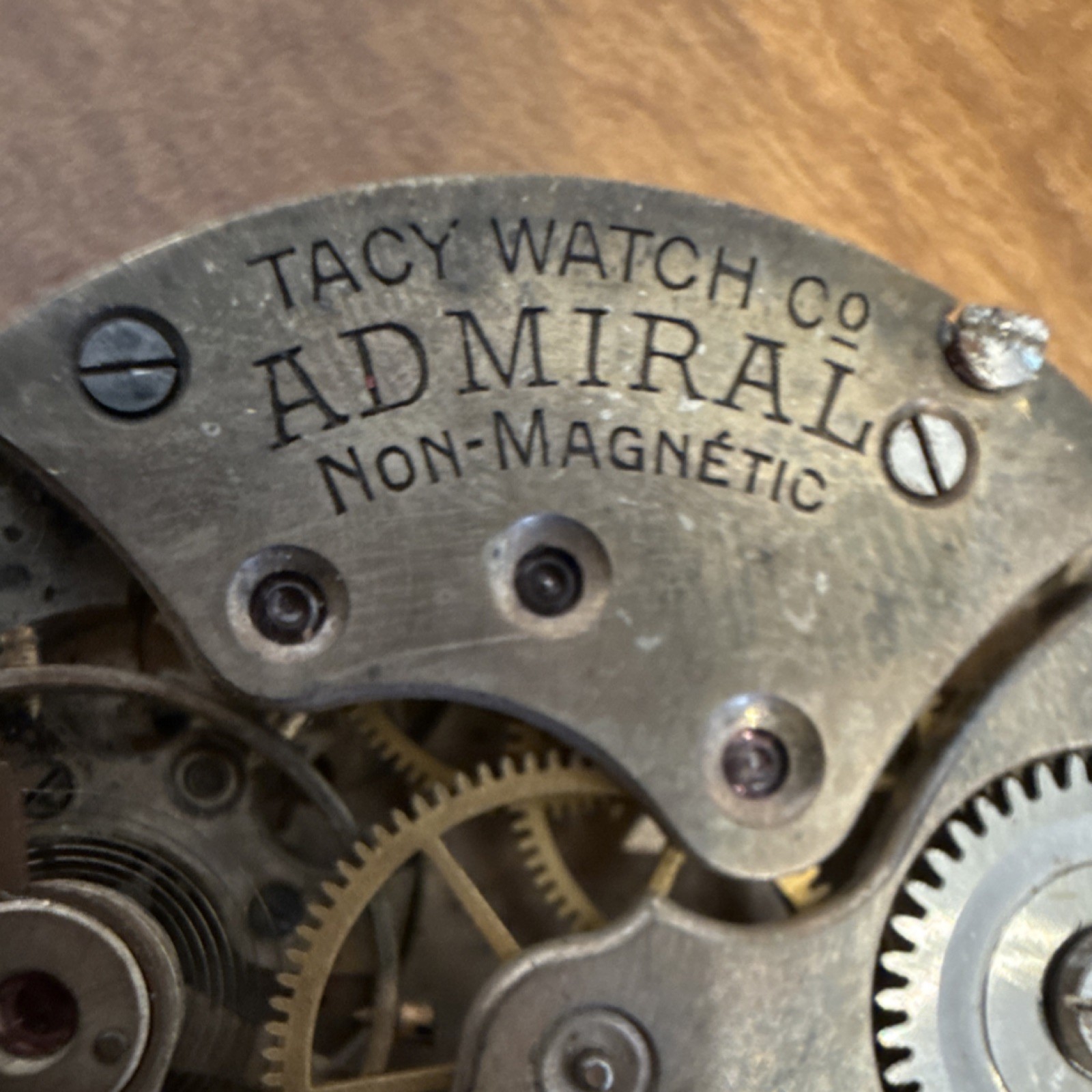 Admiral Mechanical Non-Magnetic 15 Jewels Pocket Watch Movement 40mm Painted
