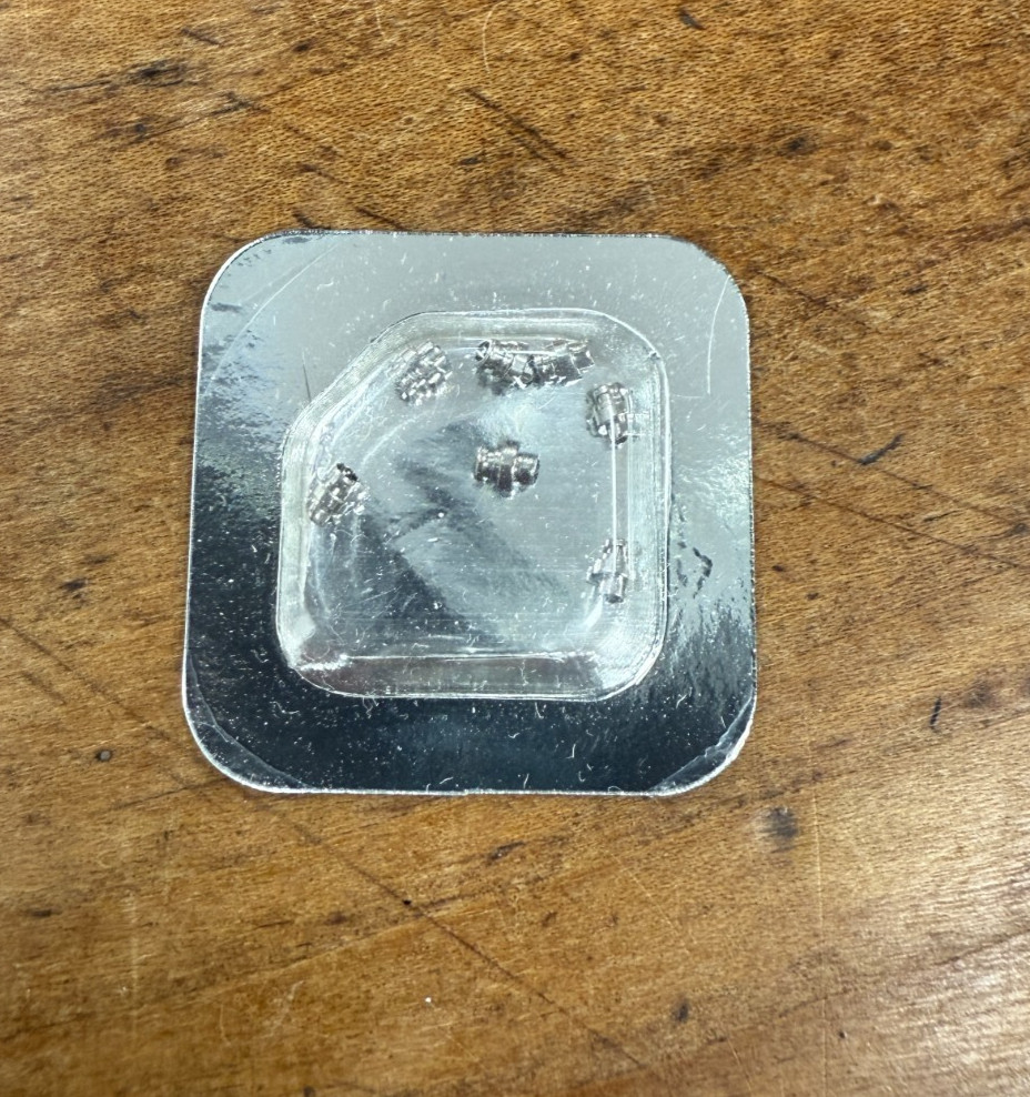 Genuine New Cartier Santos Galbee SM Pack of (7) Silver Crown Tubes #MX000D15