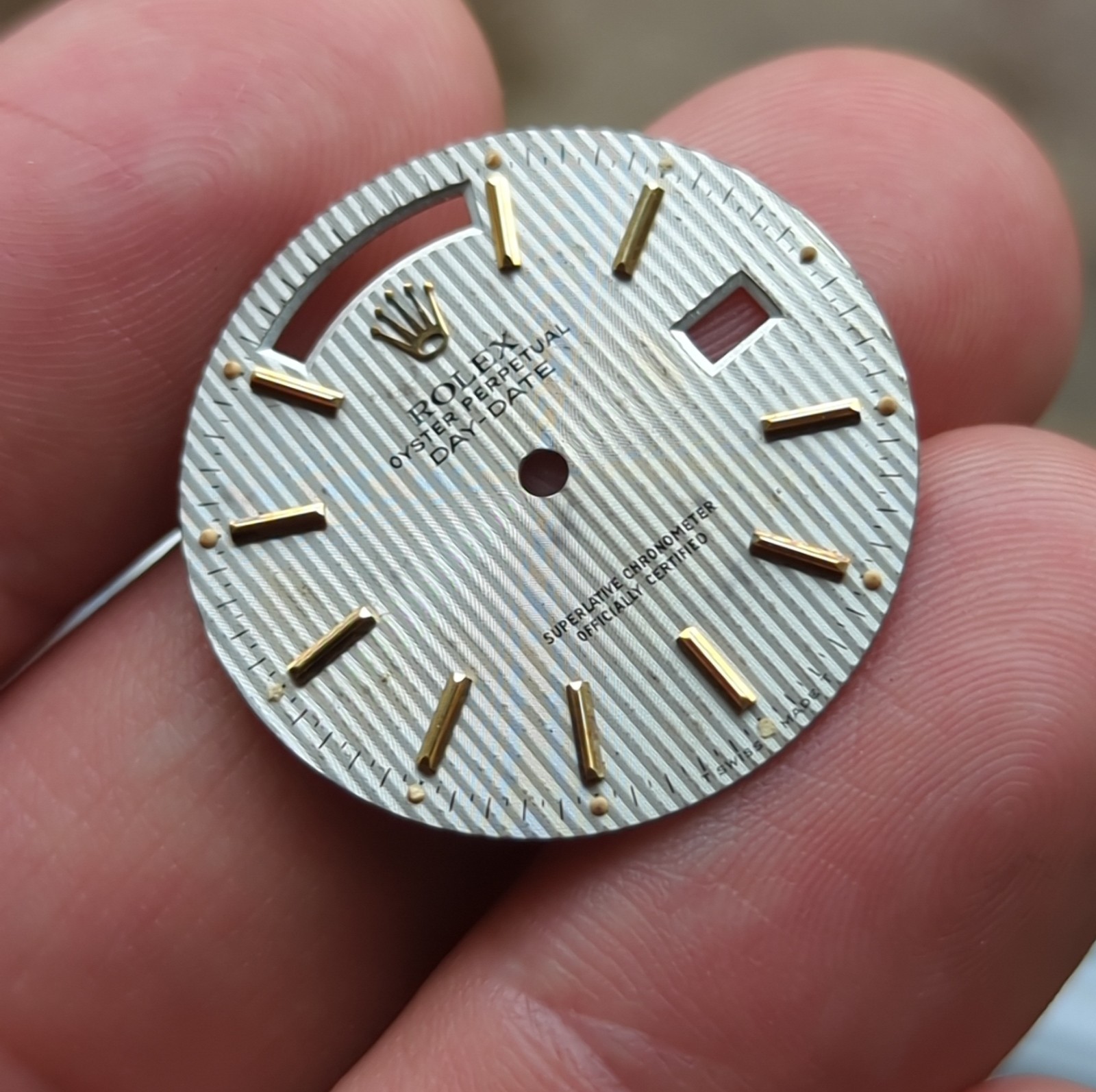 Rolex Oyster Perpetual Day Date 18038 Tapestry Dial Part Used (N44)
