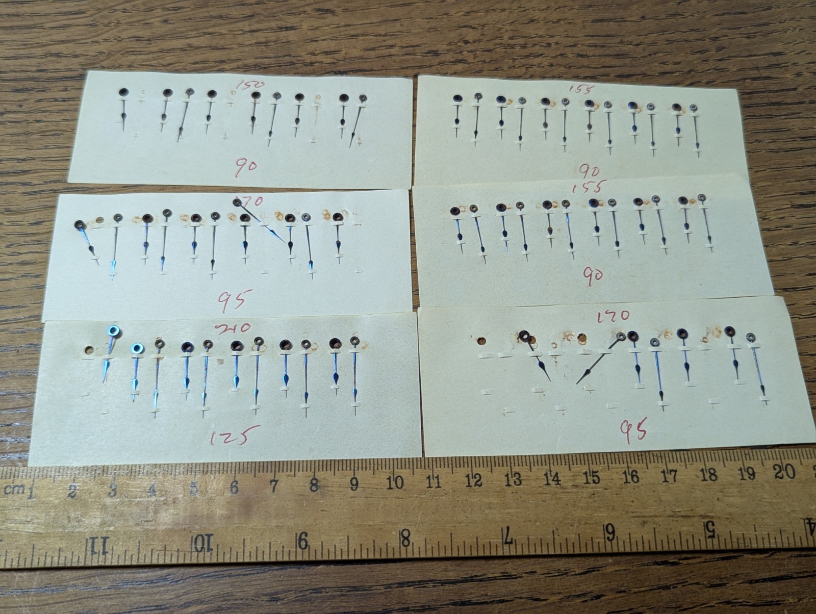 Fusee Pocket Watch Hands, Square Hole Minute Hands, New Old Stock on Card #P618