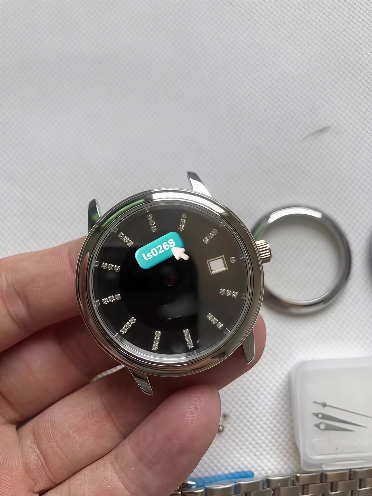 For DIY 38mmmm Watch Steel Case kit For 2824.SW200 movement