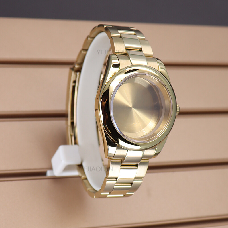 36mm/39mm Watch Case+Oyster Strap Sliding lock buckle Sapphire For Nh35 4R35 36