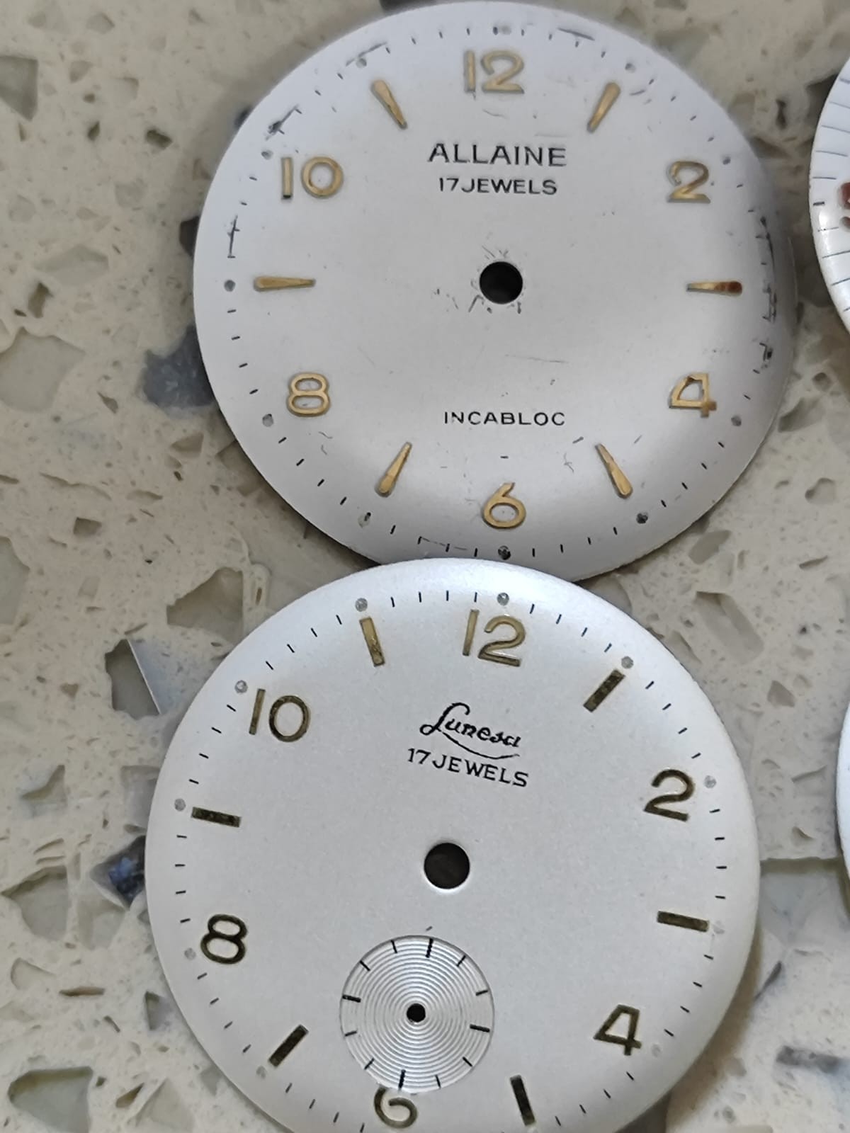 Vintage Swiss Watch Part Lot Dials doxa/Camy/Butex & Other swiss watch NOS