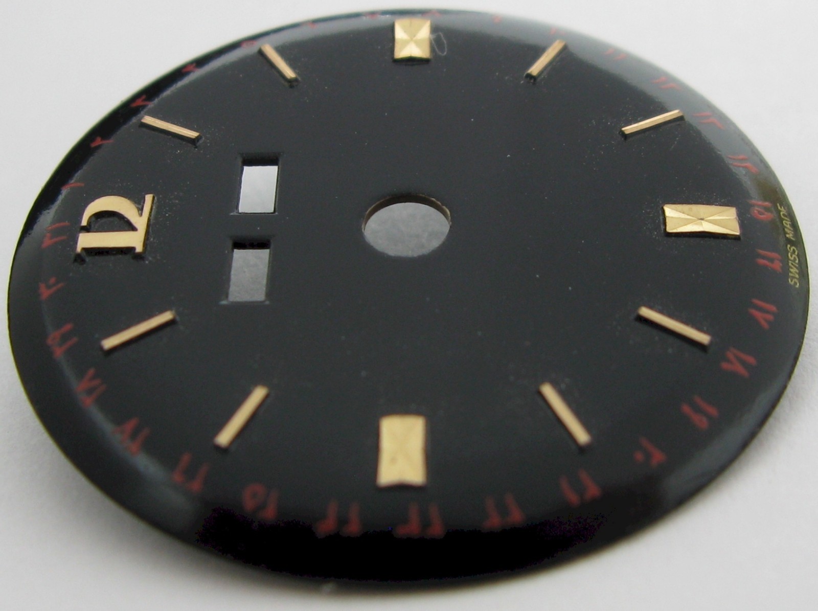 Black Watch Dial with calendar diameter 28.3 millimeters