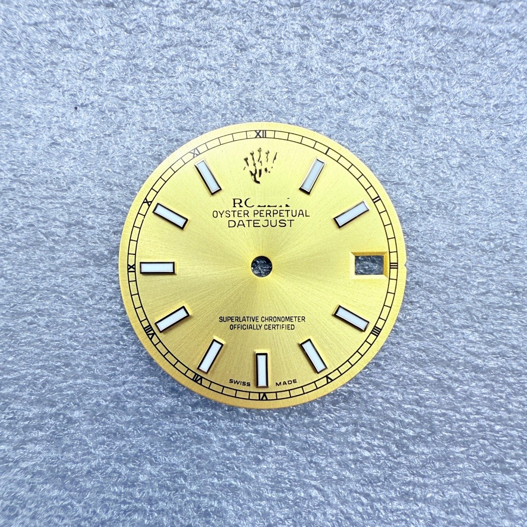 28.5mm Sun Pattern Watch Dial Green Luminous For NH35 Movement Watch Parts