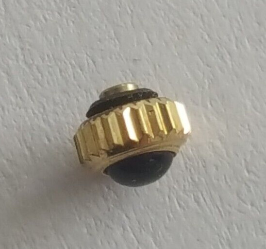 Baume & Mercier Gold Plated Crown With Blue Cabochon Stone Part Number MVO90005