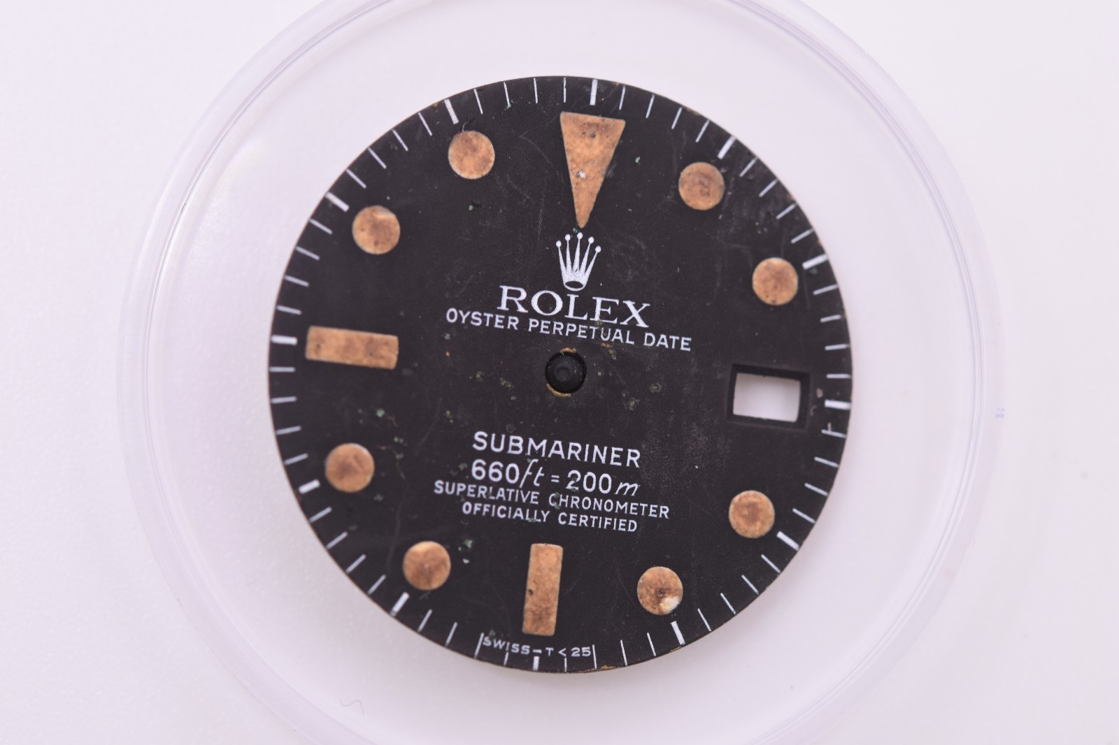 1970s Vintage Rolex Submariner Date Matte Dial Heavy Pumpkin Tritium Patina 1680