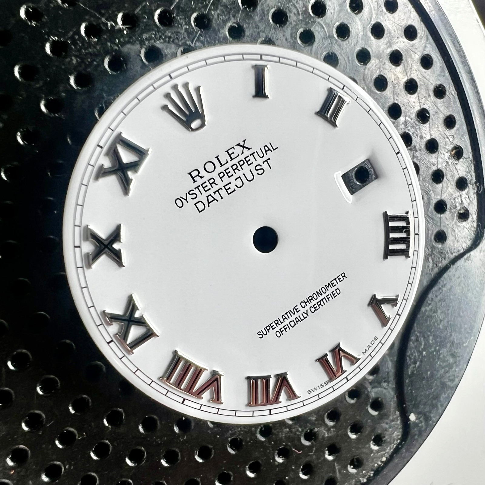 Genuine Rolex Datejust 36 White Enamel Dial with White Gold Roman Numbers