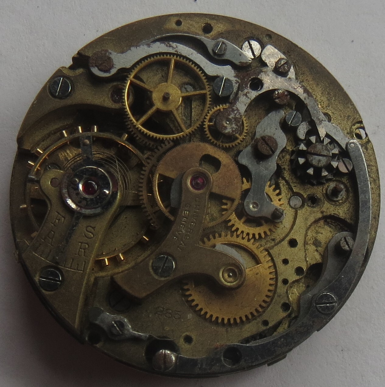 Universal Geneve Chronograph mens wristwatch movement & dial cal. 285