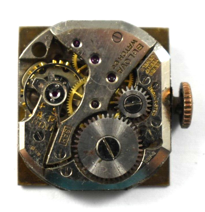 Vintage Bulova Manual Wind 17J 8AH Wrist Watch Movement lot.fg