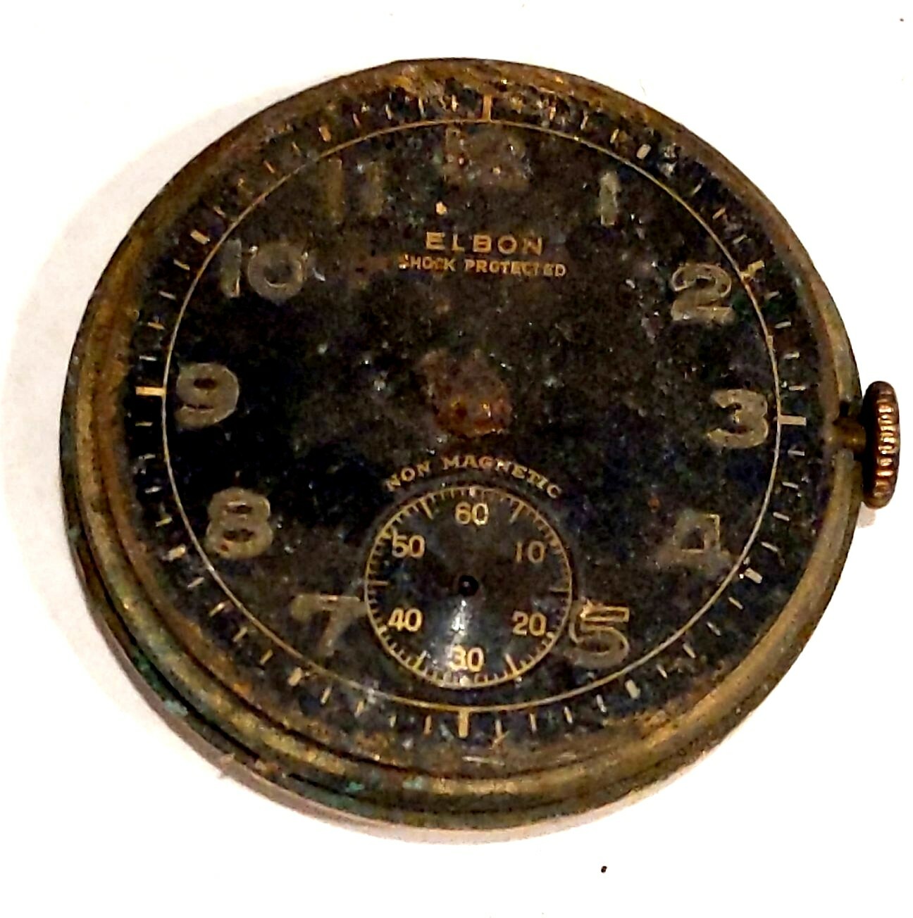 Antique Victorian Elbon Wrist Watch Movement 26 mm diameter Repair Parts #DP300
