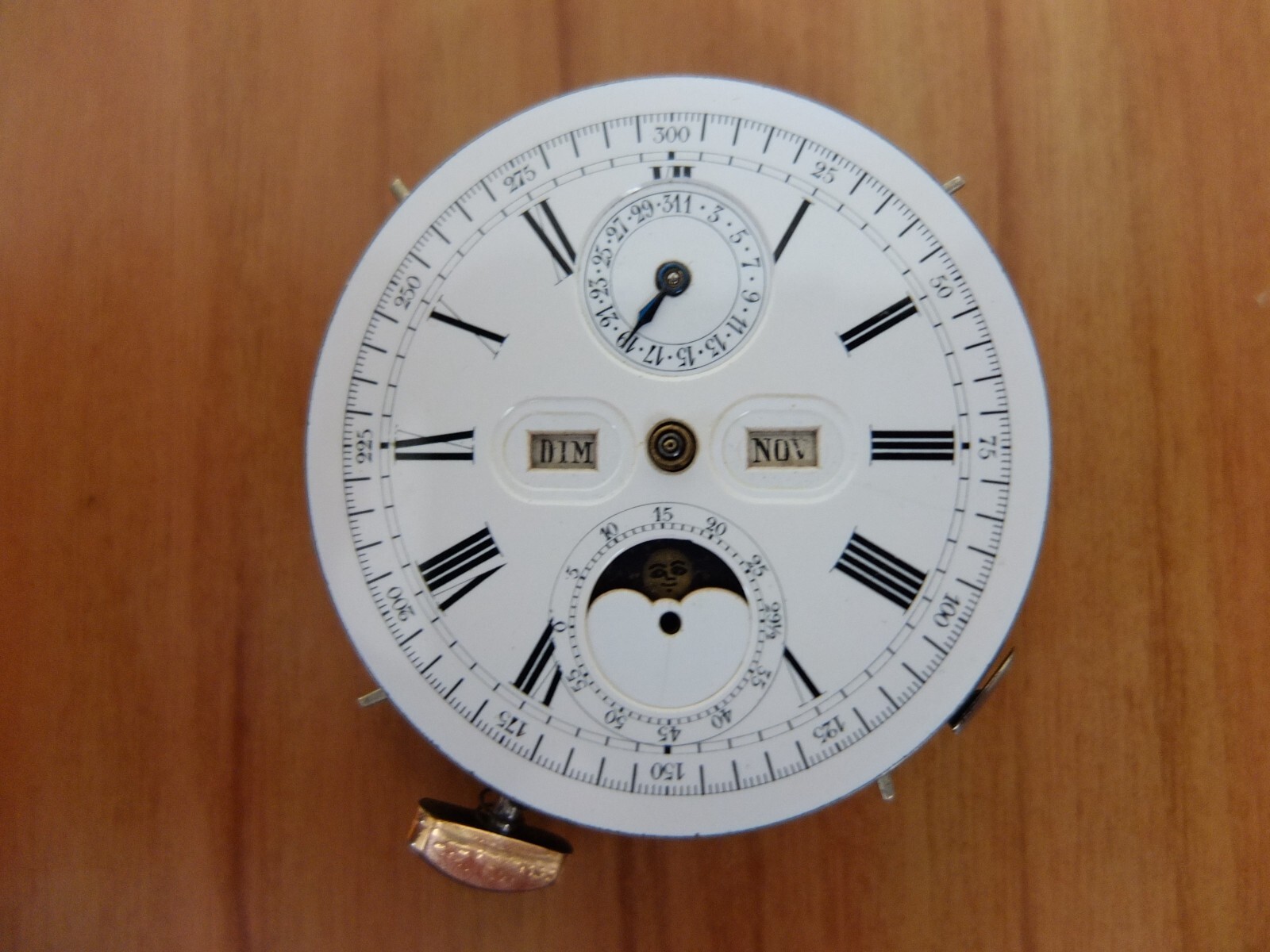 Chronograph Repeater Calendar Moon Phase Movement Pocket Watch