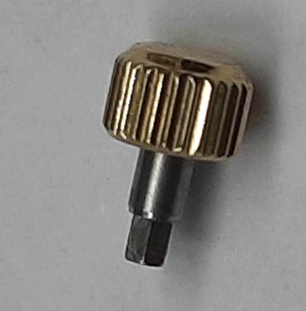 Crown watch diam. 4mm Gold Screw Steel IPG/PVD with Screw Pipe