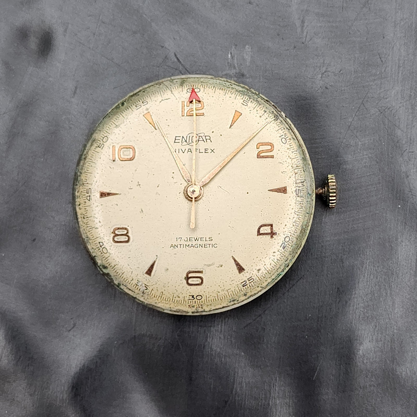 Vintage Enicar Nivaflex Swiss Watch Movement Only ⌚️🕰️