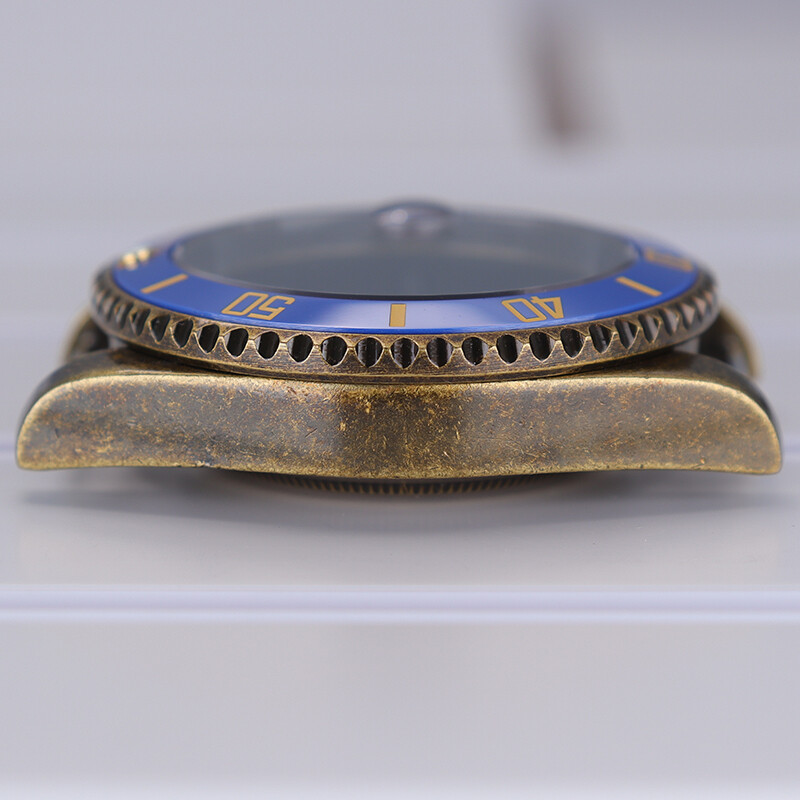 40mm Bronze Diver Watch Case+Sapphire Glass For Seiko nh35 nh36 nh34 Movement