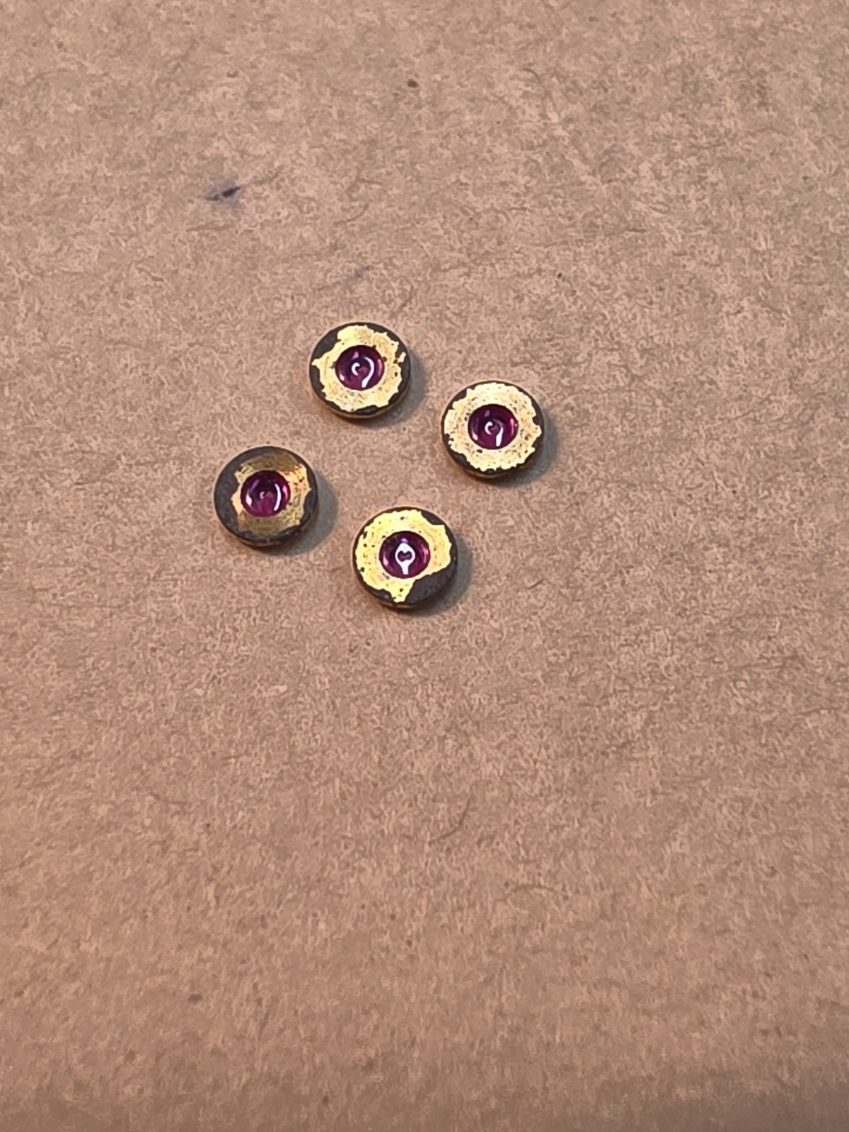 Lot Of 4 NOS Hamilton 18s Pocket Watch Hole 13 Upper Balance Jewels Parts