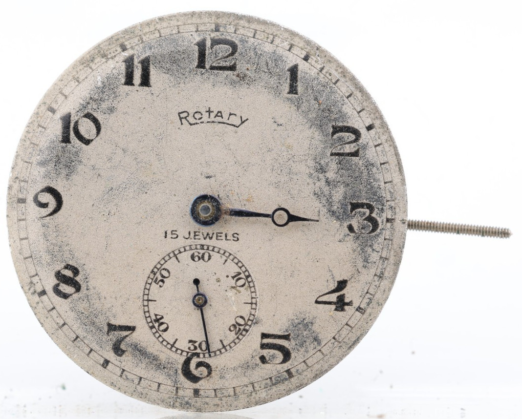 ROTARY 15j, SWISS WRIST WATCH MOVEMENT, 23.65mm, GOOD BALANCE, FOR REPAIR (NP)