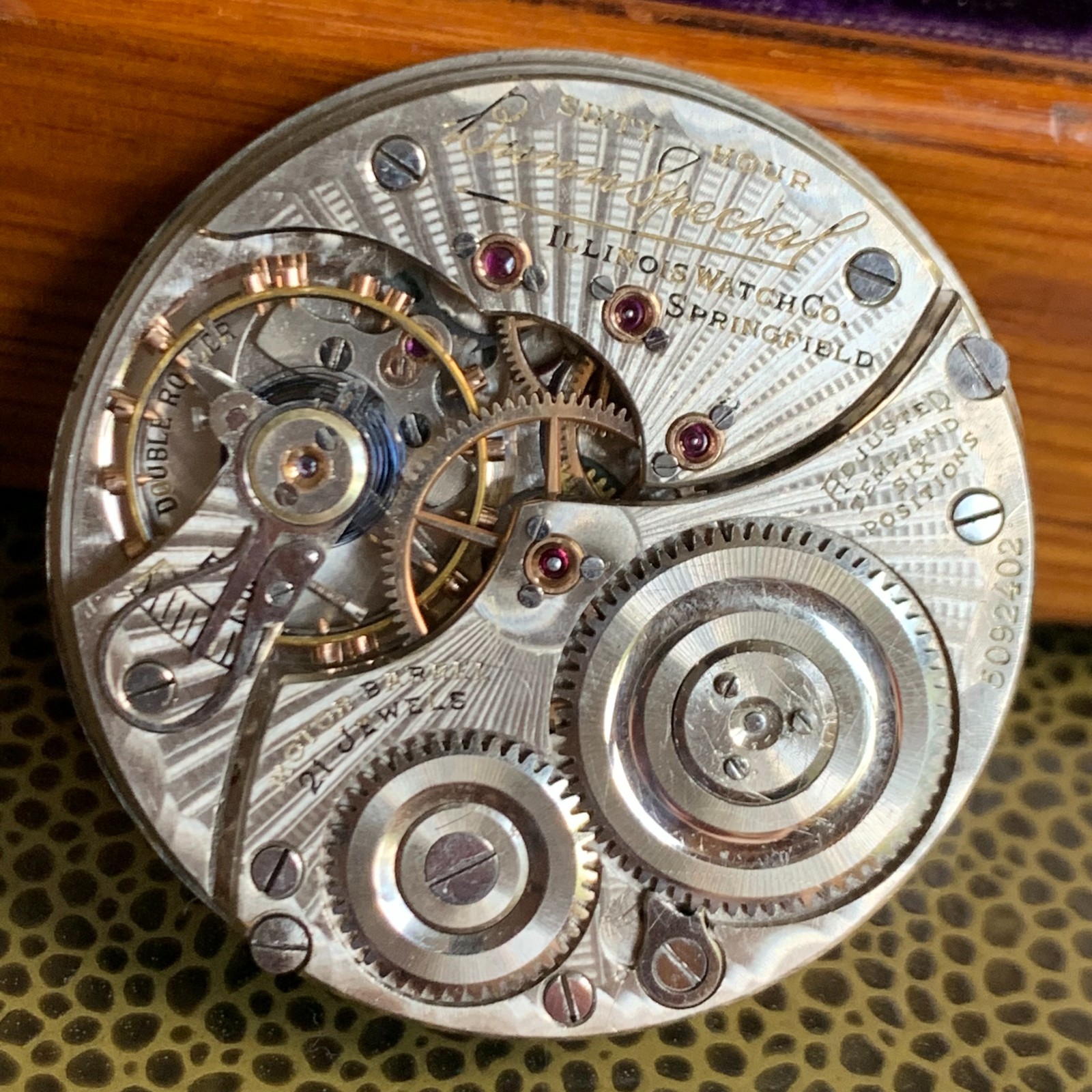 1928 Illinois Bunn Special Type III 60hr. 16S 21J Pocket Watch Movement Repair