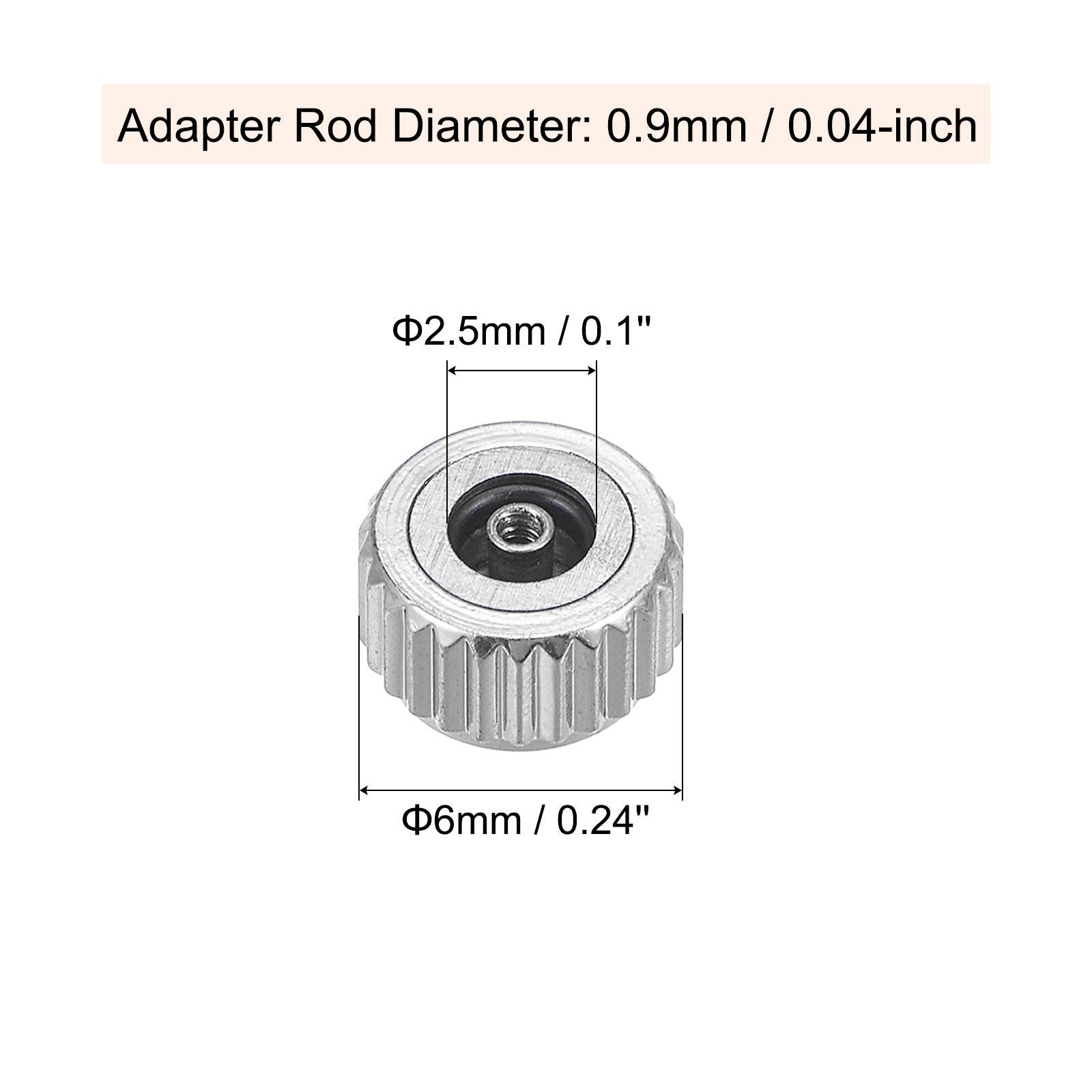 2pcs 6mm Watch Parts, Flat Head Short Stem Watch 2.5mm ID Silver Tone