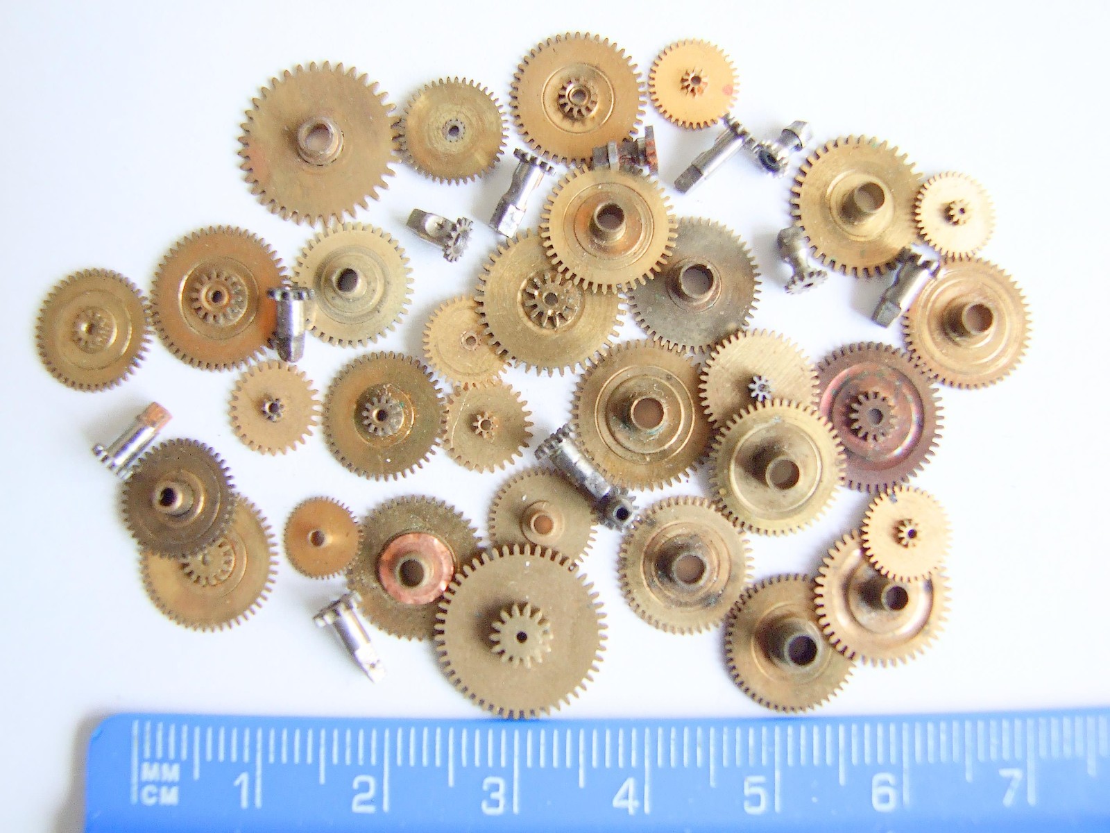 Antique English fusee pocket watch hour, minute wheels and canon pinions