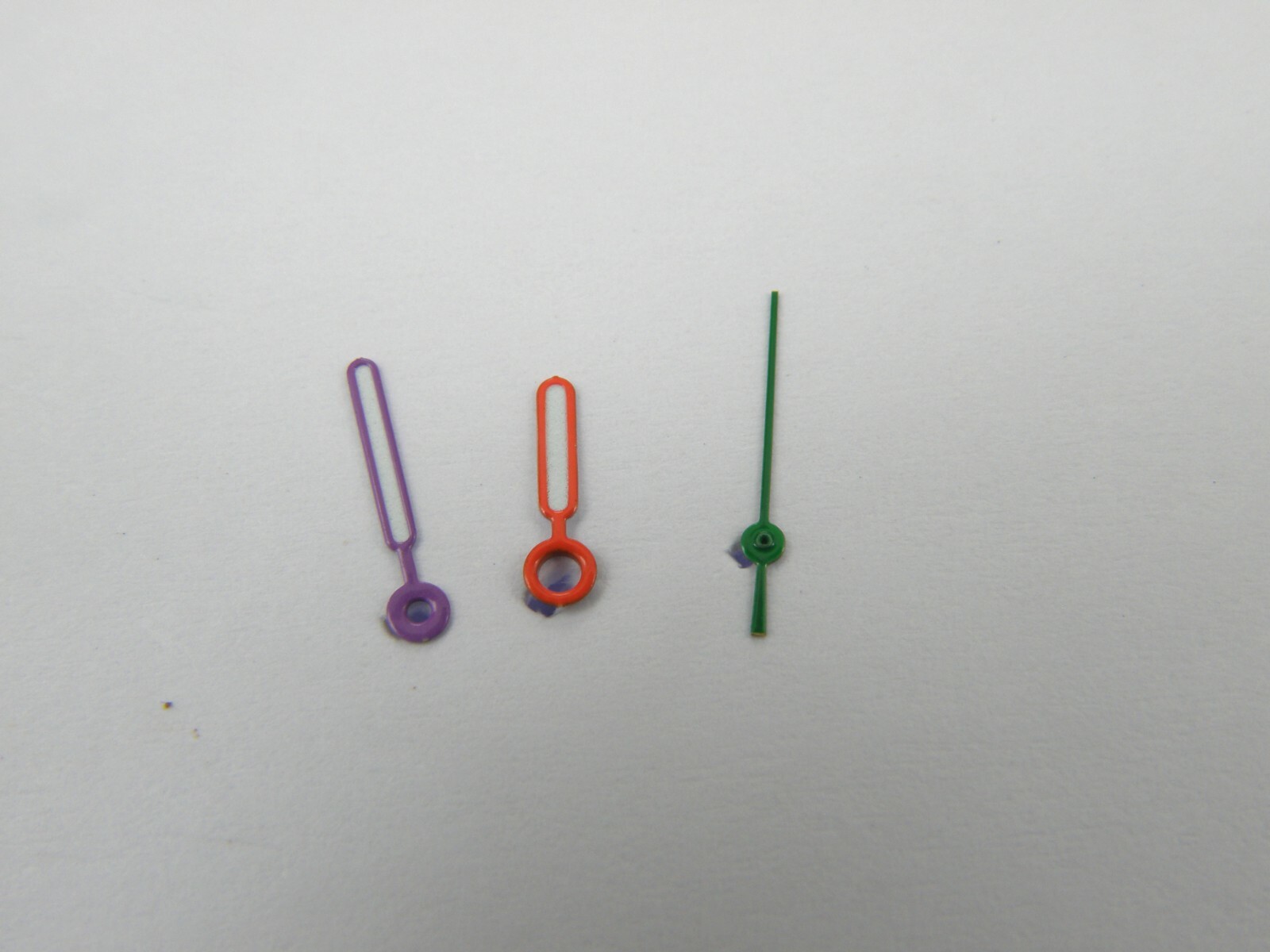 Watch Hand 3 Set Red Purple Green Baton 120 / 70 / 20 Miyota ETA Ronda Quartz
